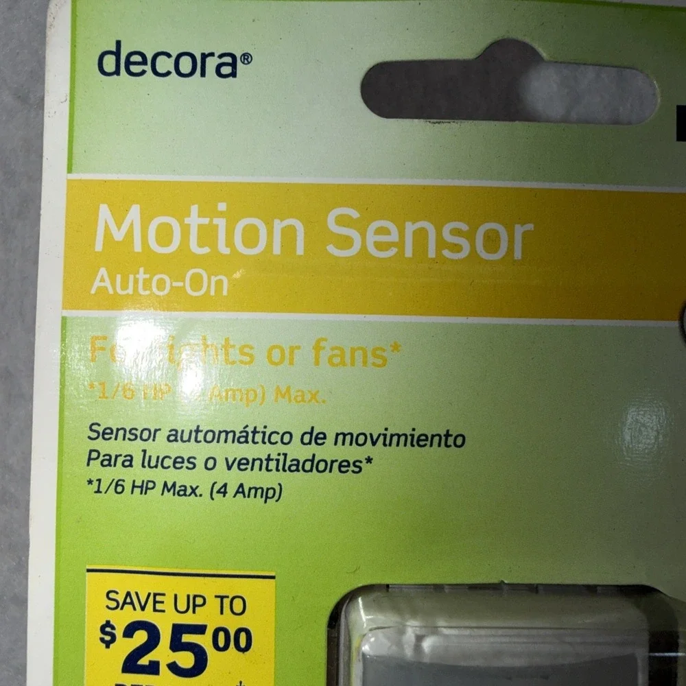NEW Leviton Decora IPS02 Motion Sensor Auto-On Electrical LED CFL Switch White